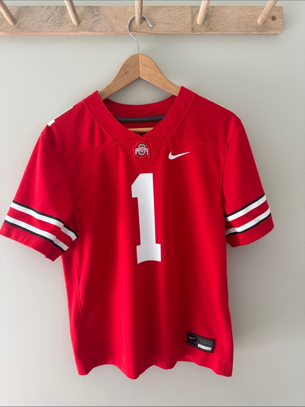 Nike Youth Large Red Ohio State Football Jersey